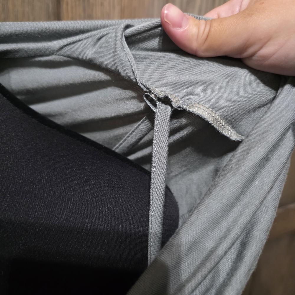 Peruvian Connection Soft Gray Midi Dress - Picture 3 of 5
